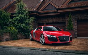 Preview wallpaper audi, r8, red, front view