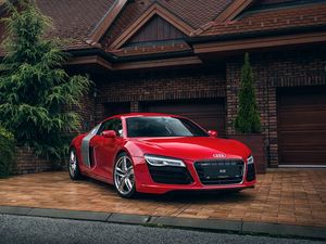 Preview wallpaper audi, r8, red, front view