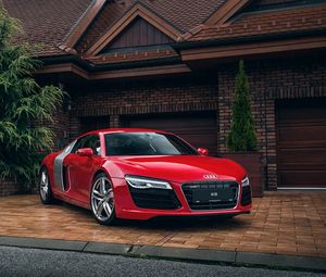 Preview wallpaper audi, r8, red, front view
