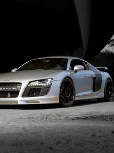 Preview wallpaper audi, r8, side view, silver