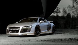 Preview wallpaper audi, r8, side view, silver