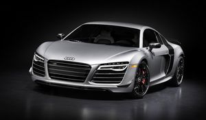 Preview wallpaper audi r8, silver, front view