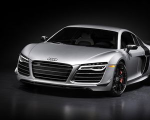Preview wallpaper audi r8, silver, front view