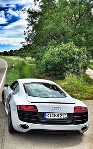 Preview wallpaper audi, r8, v10, rear view