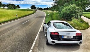 Preview wallpaper audi, r8, v10, rear view