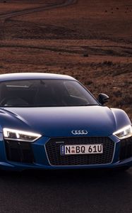 Preview wallpaper audi, r8, v10, road, motion