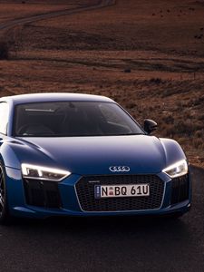 Preview wallpaper audi, r8, v10, road, motion