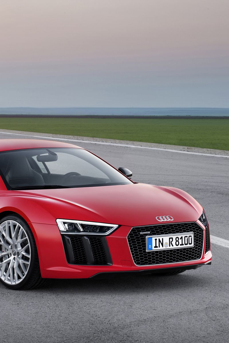 Download wallpaper 800x1200 audi, r8, v10, red, 2015 iphone 4s/4 for  parallax hd background