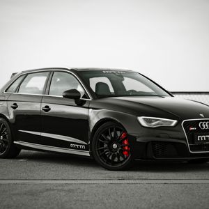 Preview wallpaper audi, rs3, mtm, side view, black