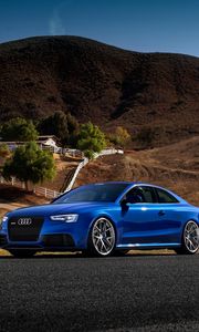 Preview wallpaper audi, rs5, blue, side view