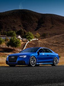 Preview wallpaper audi, rs5, blue, side view