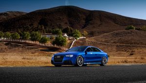 Preview wallpaper audi, rs5, blue, side view