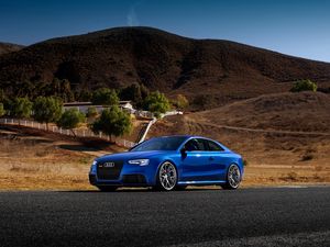 Preview wallpaper audi, rs5, blue, side view