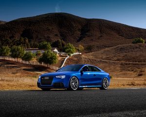 Preview wallpaper audi, rs5, blue, side view