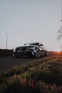 Preview wallpaper audi rs6, audi, car, black, road