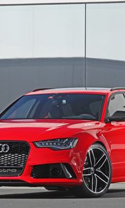 Preview wallpaper audi, rs6, red, side view