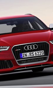 Preview wallpaper audi, rs6, red, front bumper