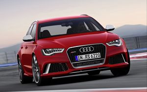 Preview wallpaper audi, rs6, red, front bumper