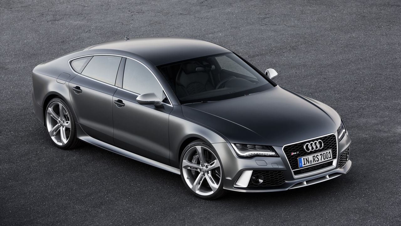 Wallpaper audi, rs7, black, side view