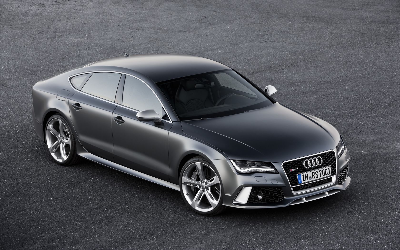 Download wallpaper 1680x1050 audi, rs7, black, side view widescreen 16: ...