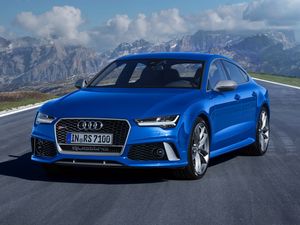 Preview wallpaper audi, rs7, blue, front view