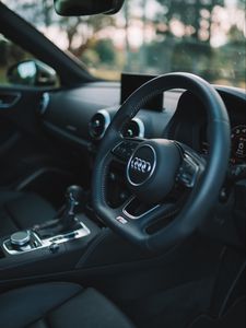 Preview wallpaper audi s3, audi, car, steering wheel, interior