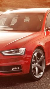 Preview wallpaper audi, s4, avant, red, side view