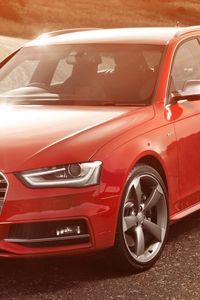 Preview wallpaper audi, s4, avant, red, side view