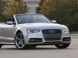 Preview wallpaper audi, s5, convertible, gray, front view