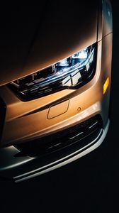 Preview wallpaper audi s6, audi, headlight, dark