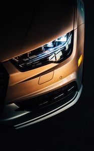 Preview wallpaper audi s6, audi, headlight, dark