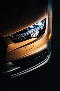 Preview wallpaper audi s6, audi, headlight, dark