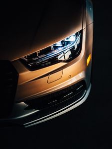 Preview wallpaper audi s6, audi, headlight, dark