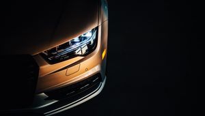 Preview wallpaper audi s6, audi, headlight, dark