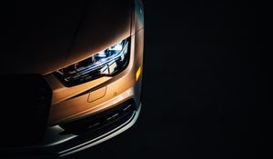 Preview wallpaper audi s6, audi, headlight, dark