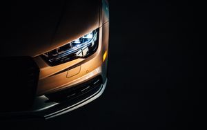 Preview wallpaper audi s6, audi, headlight, dark