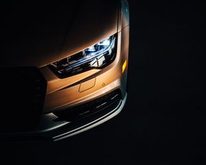 Preview wallpaper audi s6, audi, headlight, dark