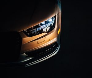 Preview wallpaper audi s6, audi, headlight, dark