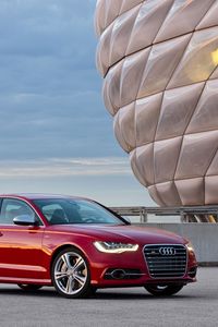 Preview wallpaper audi s6, auto, red, new, 2014