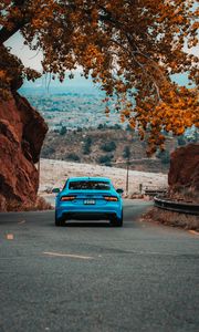 Preview wallpaper audi s7, audi, car, blue, road