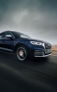 Preview wallpaper audi sq5, audi, road, movement, speed