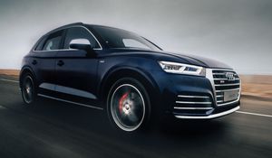 Preview wallpaper audi sq5, audi, road, movement, speed