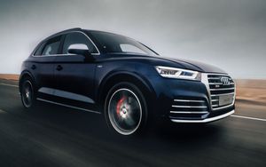 Preview wallpaper audi sq5, audi, road, movement, speed