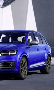 Preview wallpaper audi sq7 tdi, audi, blue, car