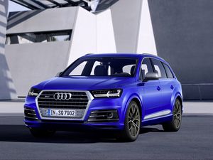 Preview wallpaper audi sq7 tdi, audi, blue, car