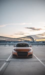 Preview wallpaper audi tt, audi, car, brown, front view