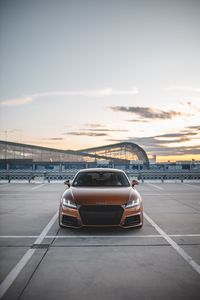 Preview wallpaper audi tt, audi, car, brown, front view