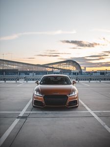 Preview wallpaper audi tt, audi, car, brown, front view