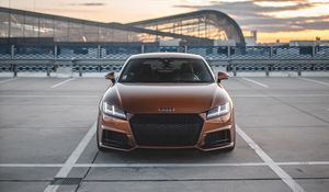 Preview wallpaper audi tt, audi, car, brown, front view