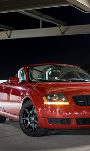 Preview wallpaper audi tt, audi, car, red, headlight